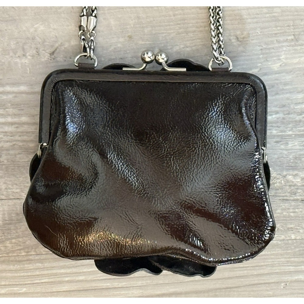Brighton Roselie Flower Leather Coin Purse Crossbody. - Picture 6 of 16